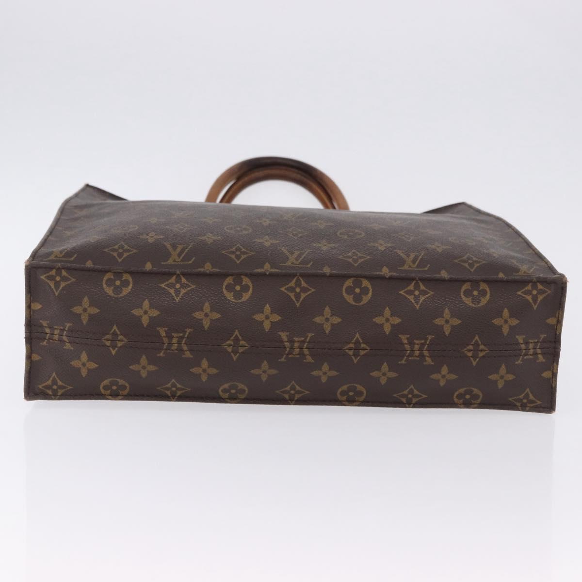 LOUIS VUITTON Monogram Sac Plat Hand Bag M51140 LV Auth ka5853