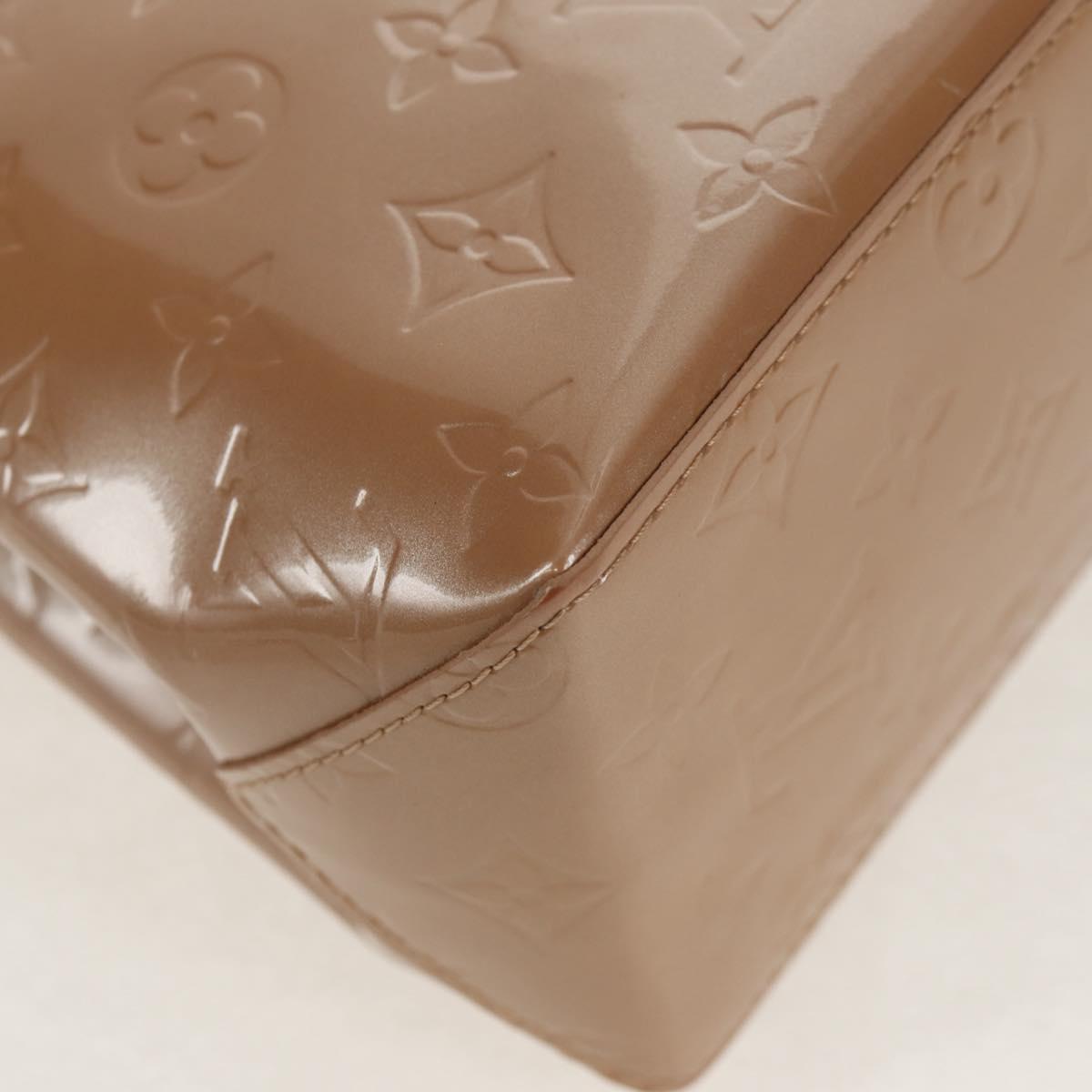 LOUIS VUITTON Monogram Vernis Reade PM Hand Bag Noisette M91334 LV Auth ka586V