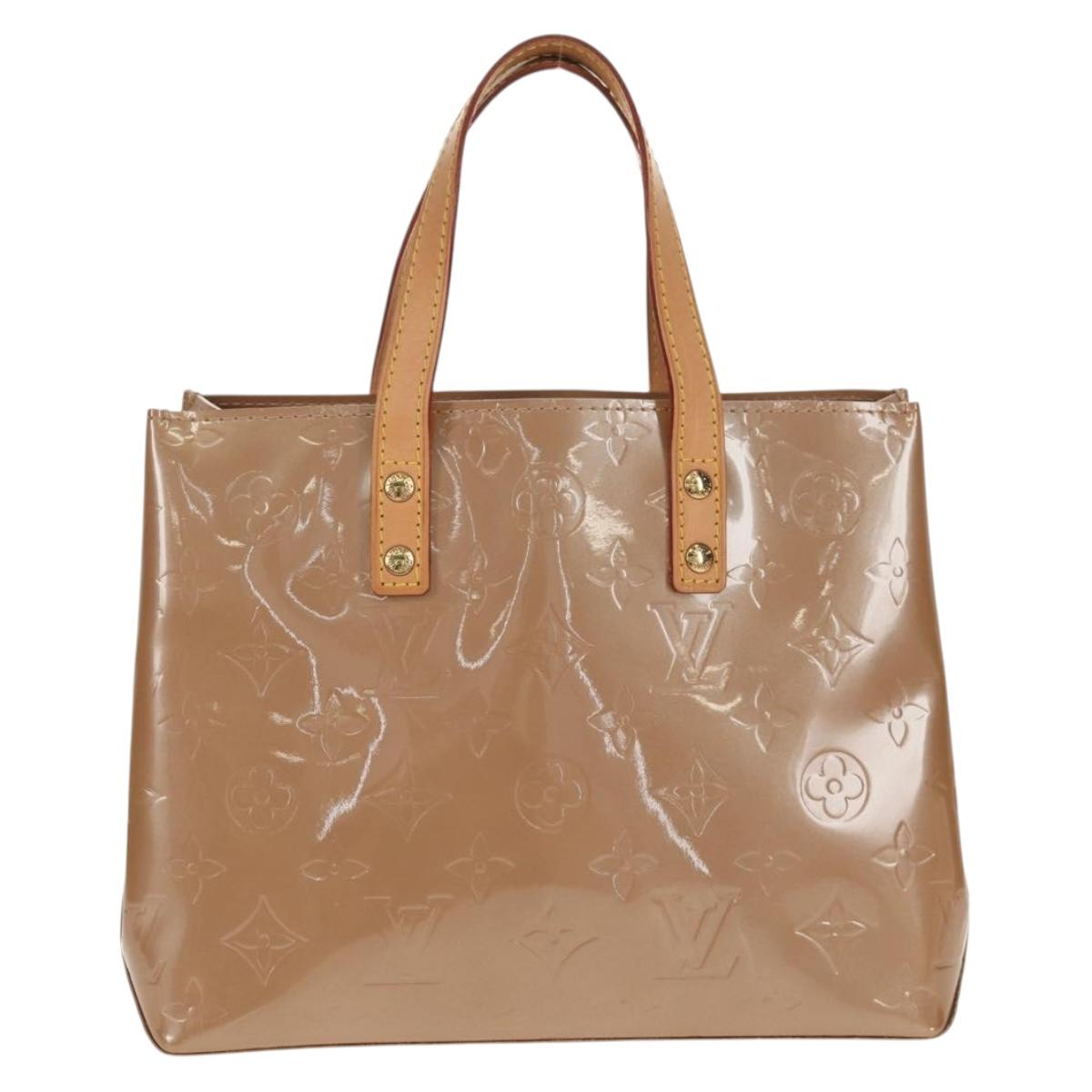 LOUIS VUITTON Monogram Vernis Reade PM Hand Bag Noisette M91334 LV Auth ka586V