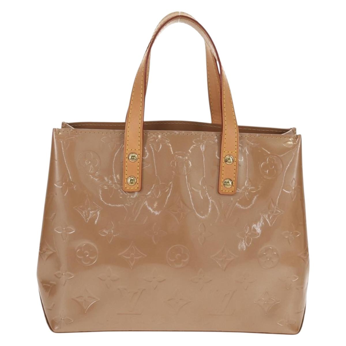 LOUIS VUITTON Monogram Vernis Reade PM Hand Bag Noisette M91334 LV Auth ka586V