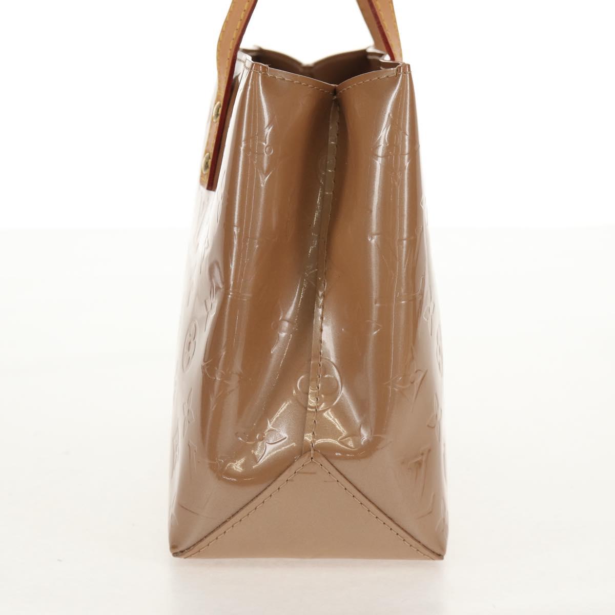 LOUIS VUITTON Monogram Vernis Reade PM Hand Bag Noisette M91334 LV Auth ka586V