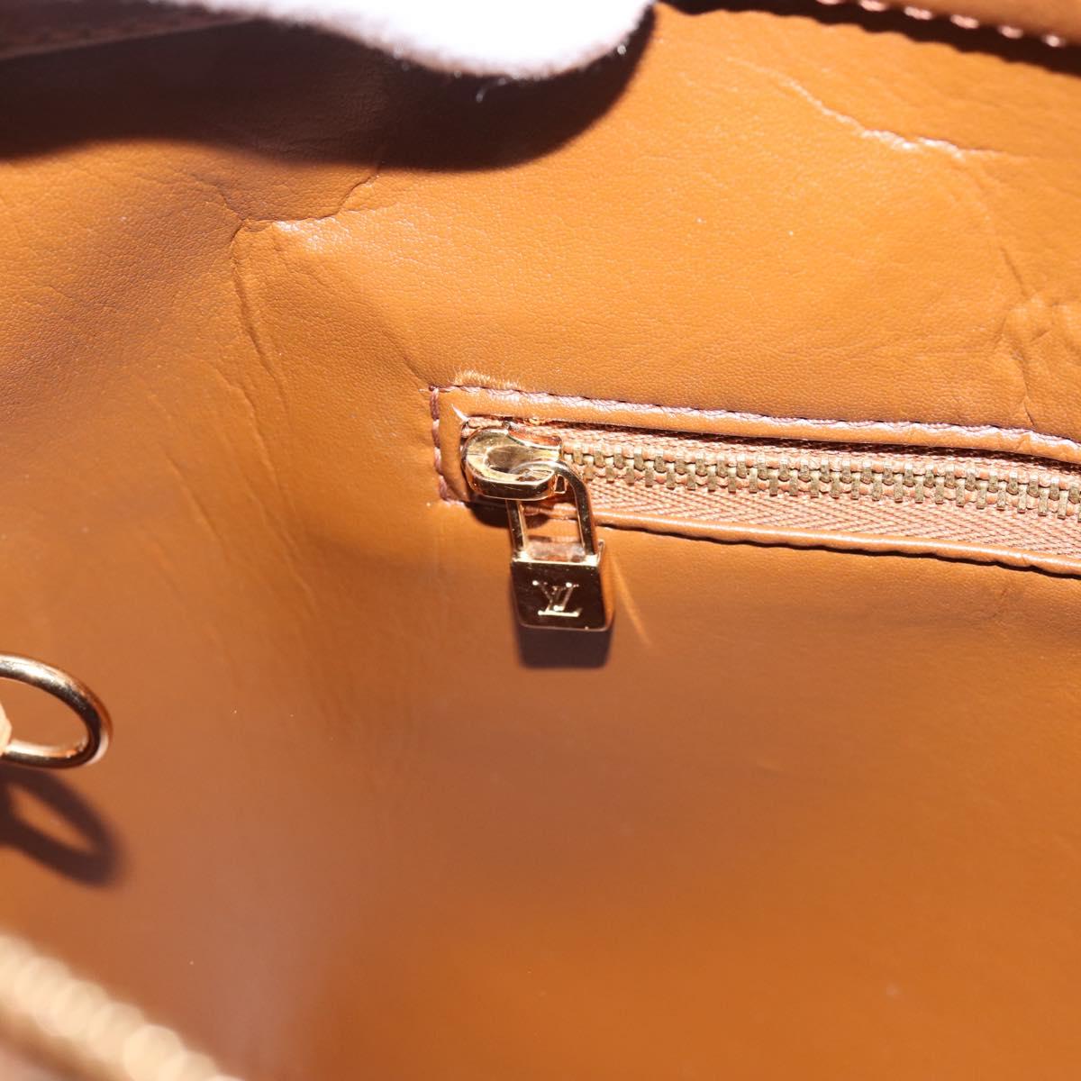 LOUIS VUITTON Monogram Vernis Houston Hand Bag Bronze M91122 LV Auth ka5876