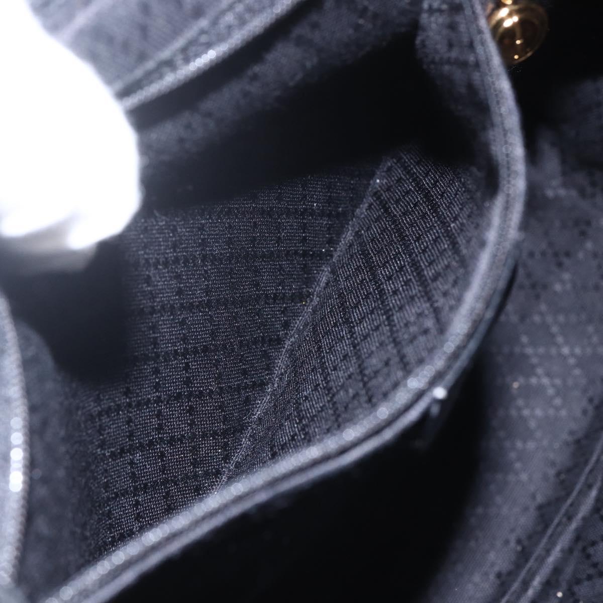 GUCCI Bamboo Backpack Leather Black Gold 003 2058 0016 Auth ka588