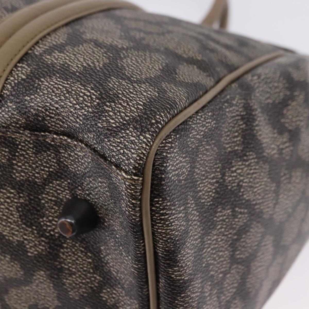 SAINT LAURENT Hand Bag Leather PVC Beige Auth ka5883