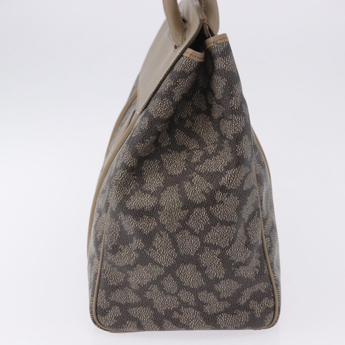 SAINT LAURENT Hand Bag Leather PVC Beige Auth ka5883