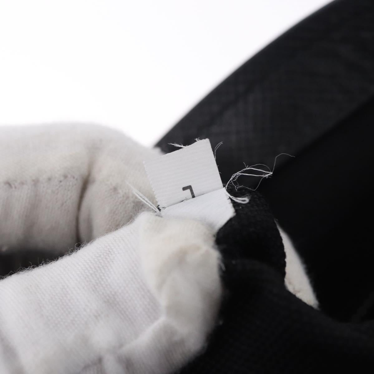 PRADA Tote Bag Saffiano leather Black Silver Auth ka5890V