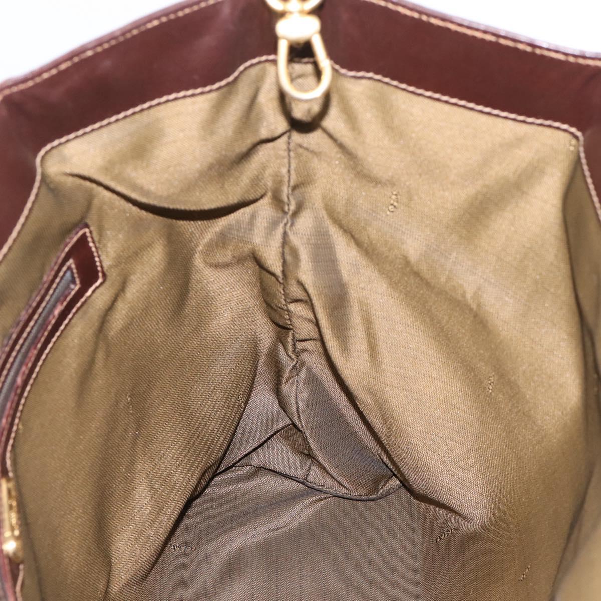 FENDI Zucca Canvas Hand Bag Black Brown Auth ka5892