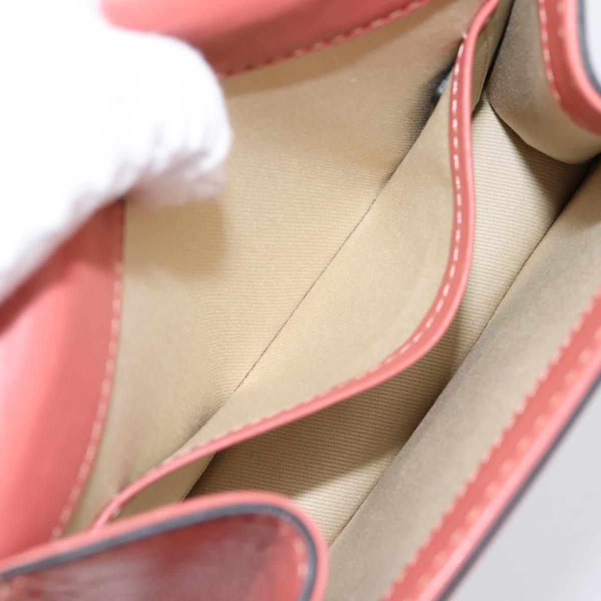 VALENTINO Hand Bag Leather 2way Pink Gold Auth ka5900A