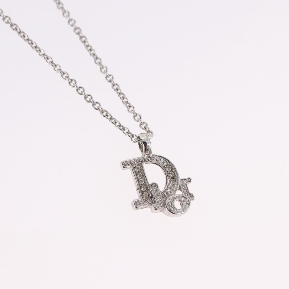 Christian Dior Necklace metal Silver Auth ka5906