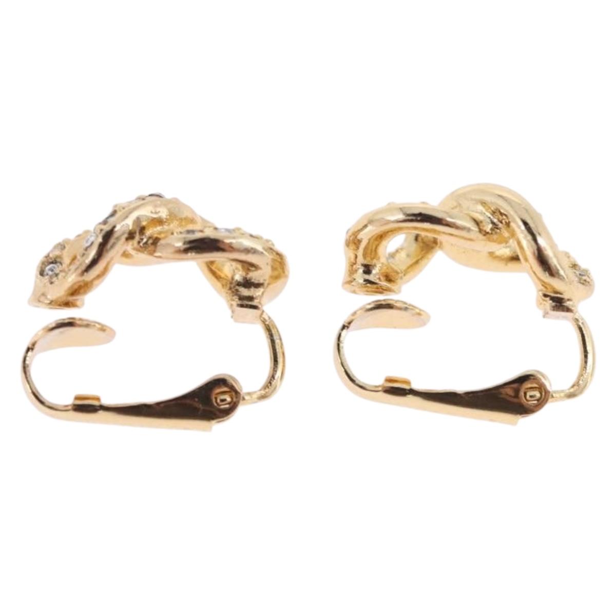 Christian Dior Earring metal Gold Auth ka5907