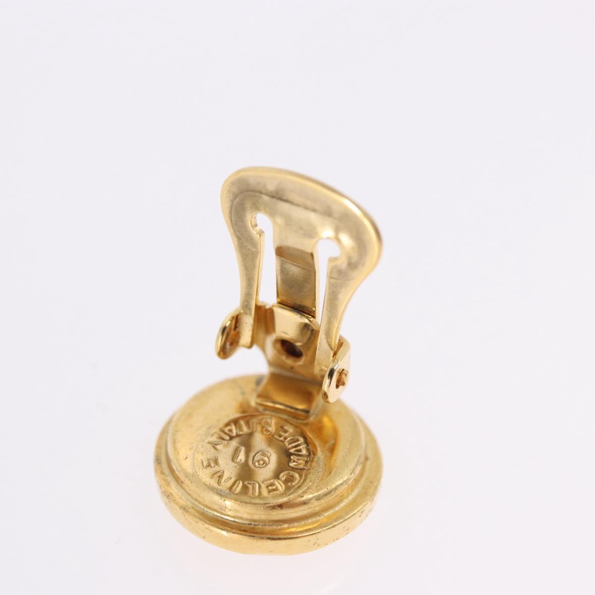 CELINE Earring metal Gold Auth ka5908