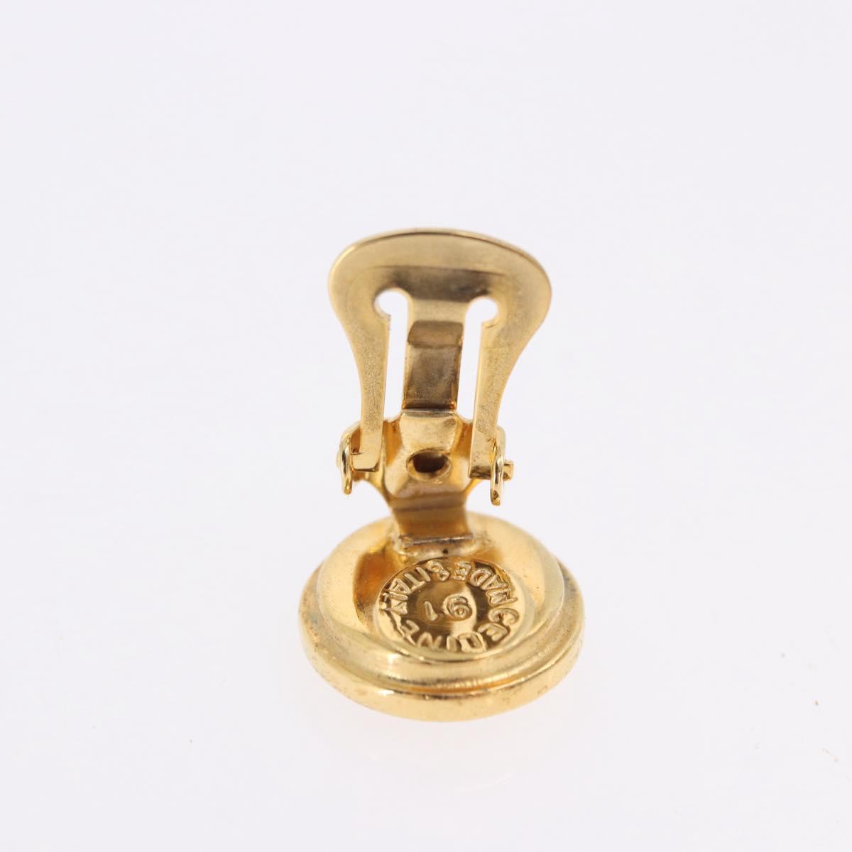 CELINE Earring metal Gold Auth ka5908