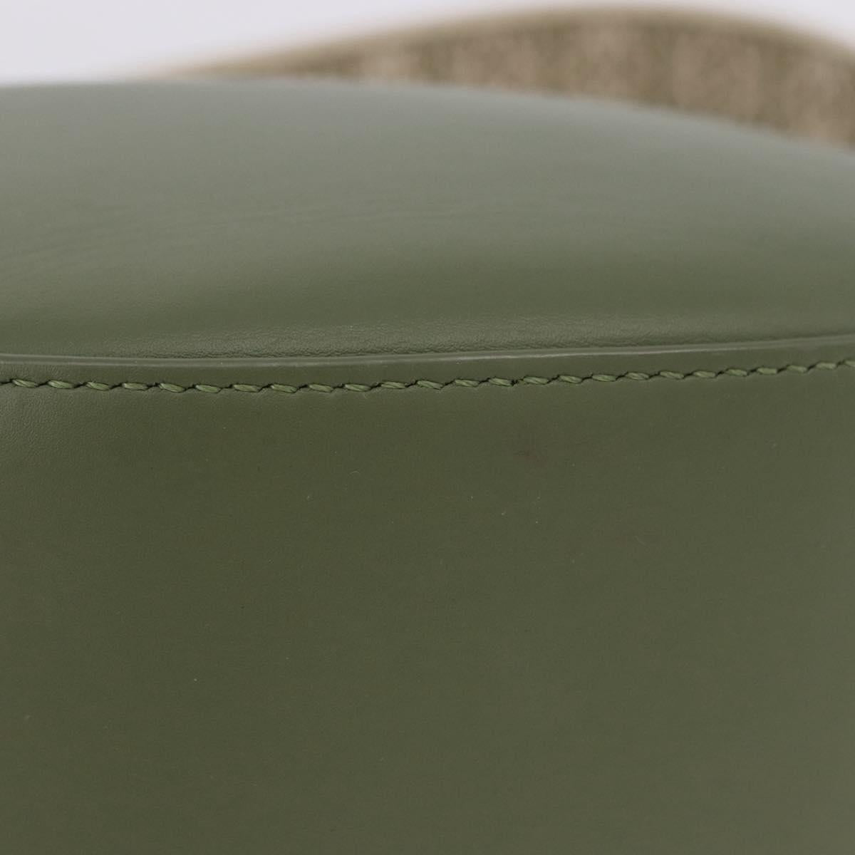 LOEWE Luna Small Shoulder Bag Leather Green Gold Auth ka5922M