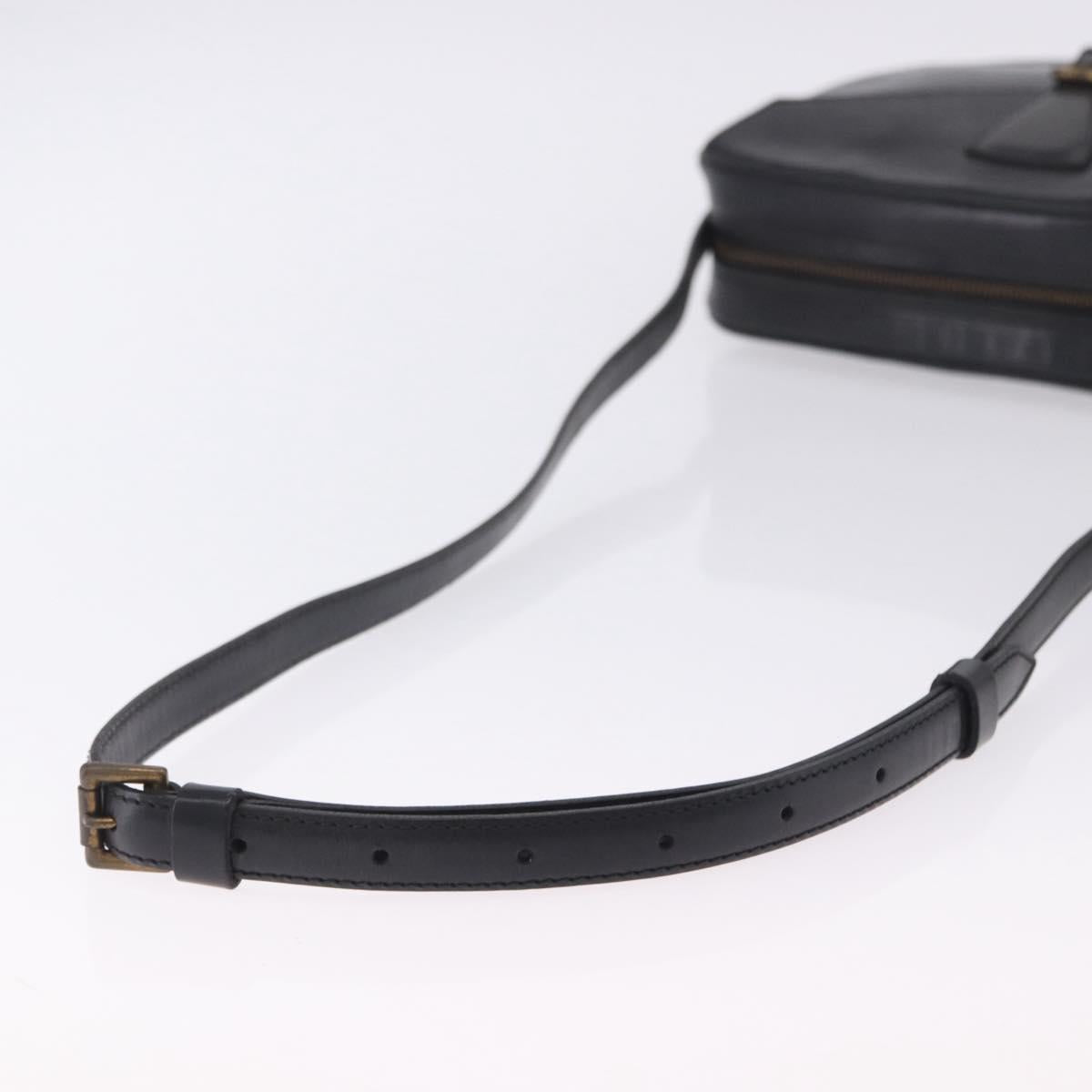 LOUIS VUITTON Epi Jeune Fille MM Shoulder Bag Black M52152 LV Auth ka5925