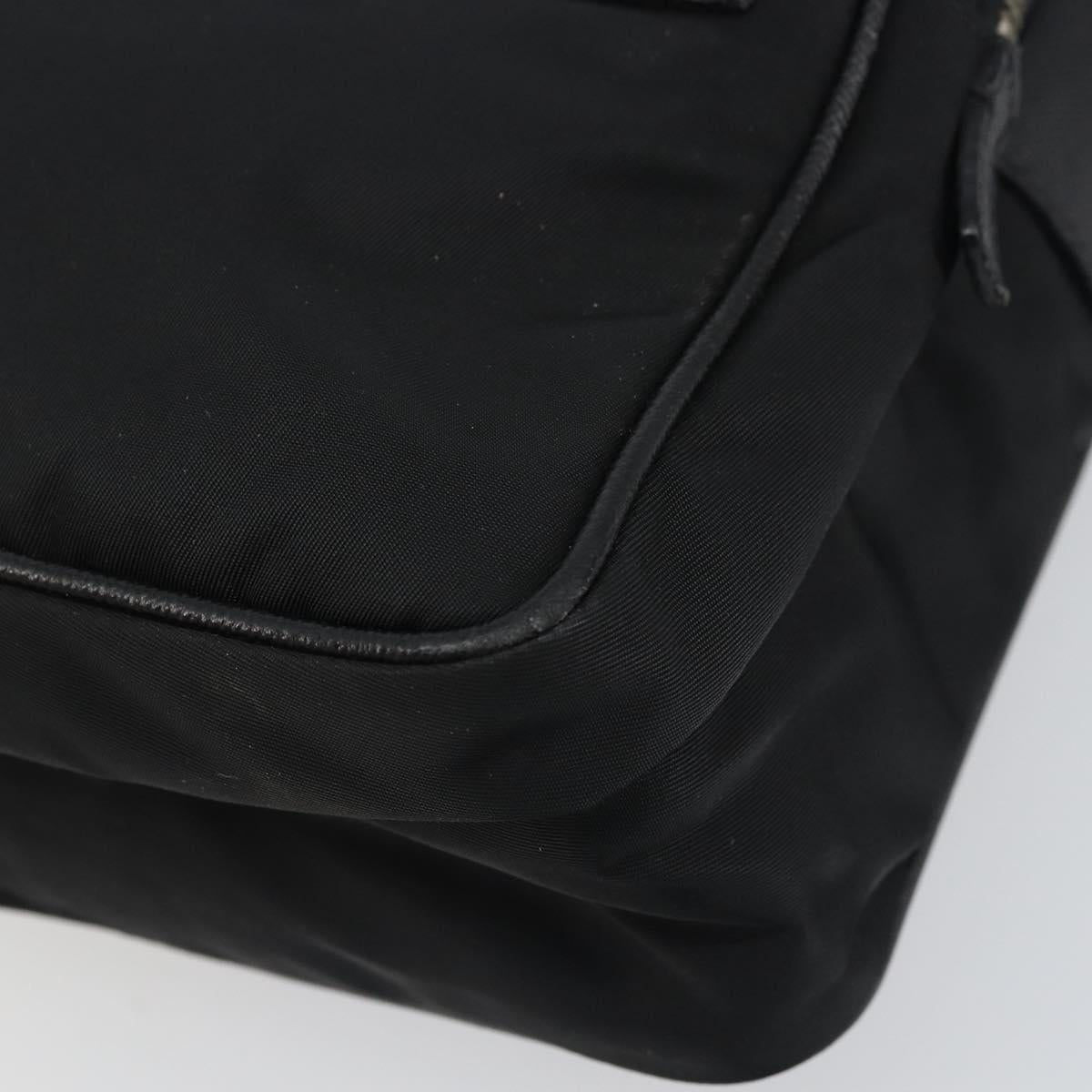 PRADA Shoulder Bag Nylon Black Silver Auth ka593