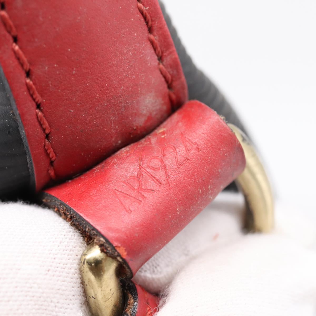 LOUIS VUITTON Epi Noe Shoulder Bag Bicolor Black Red M44017 LV Auth ka5936