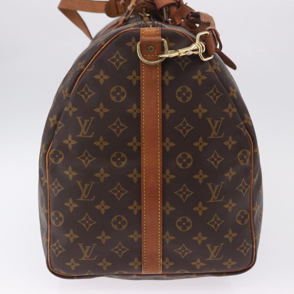 LOUIS VUITTON Monogram Keepall Bandouliere 60 Boston Bag M41412 LV Auth ka5940