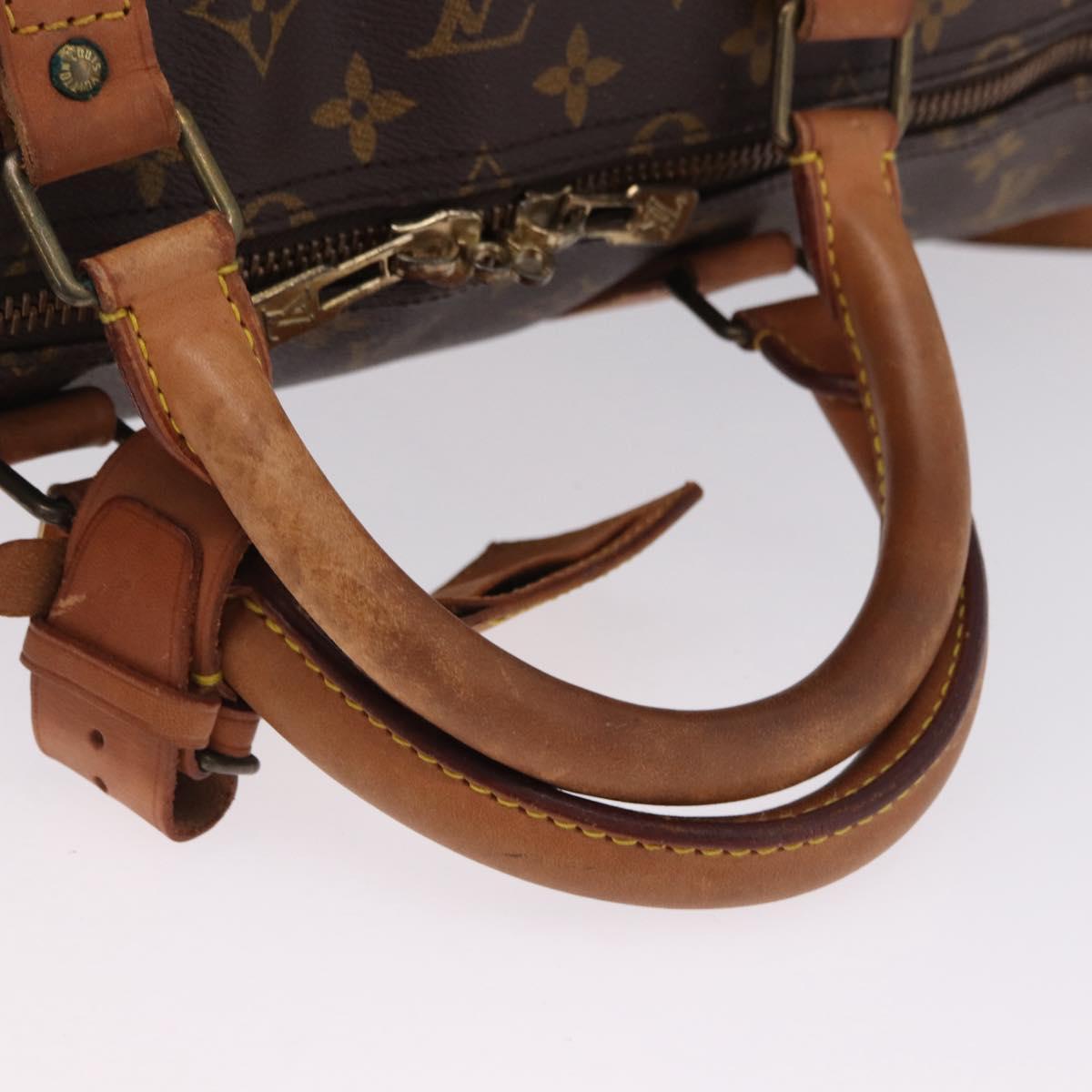 LOUIS VUITTON Monogram Keepall Bandouliere 60 Boston Bag M41412 LV Auth ka5940
