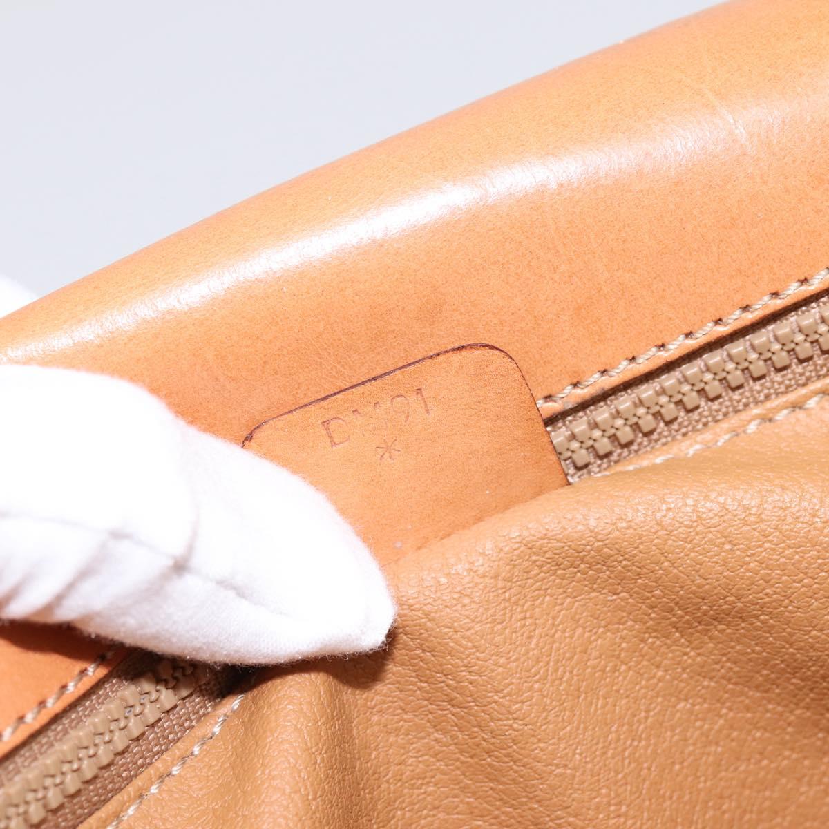 CELINE Macadam Canvas Clutch Bag PVC Leather Brown Gold Auth ka5944