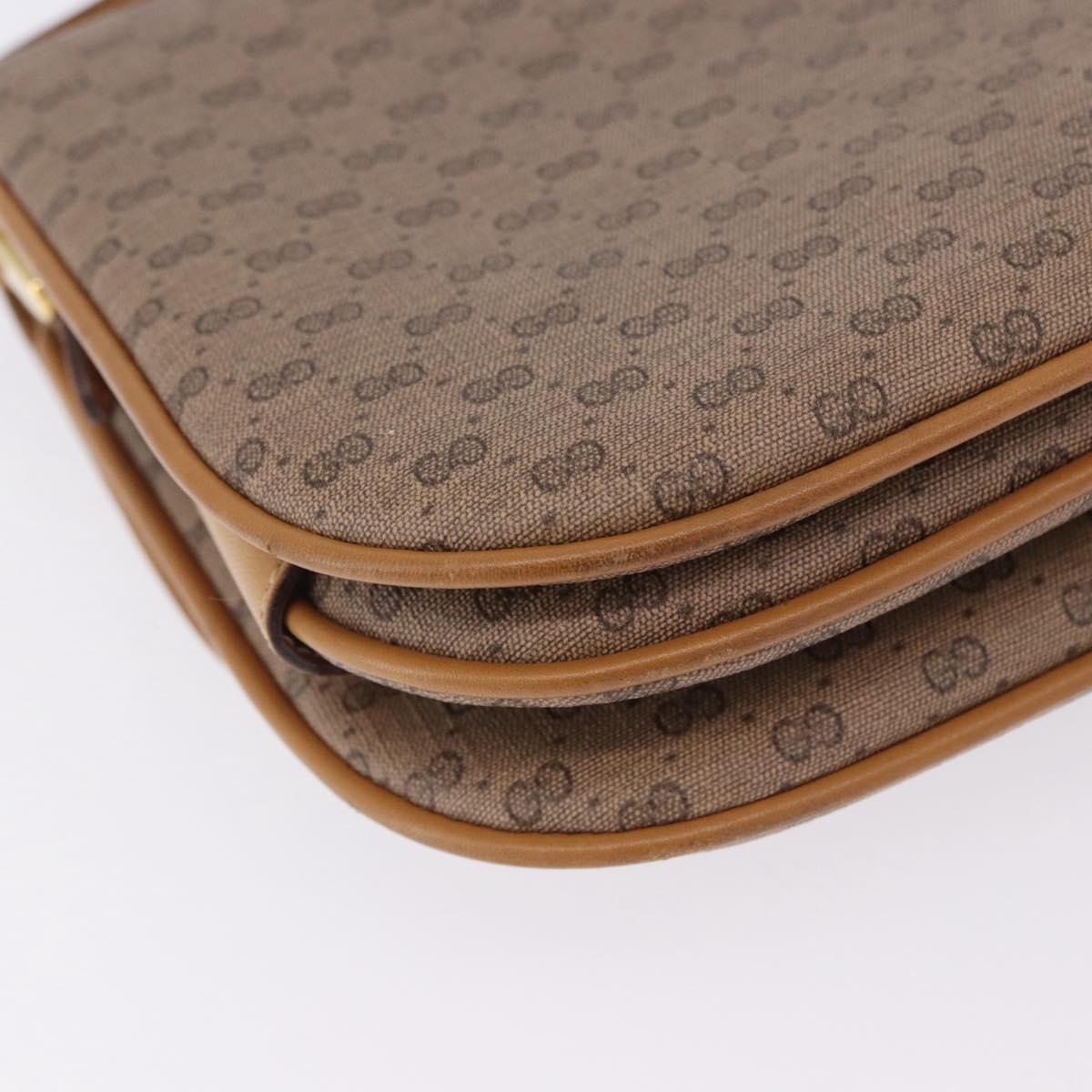 GUCCI Micro GG Supreme Shoulder Bag PVC Beige Gold 001 406 1780 Auth ka5952