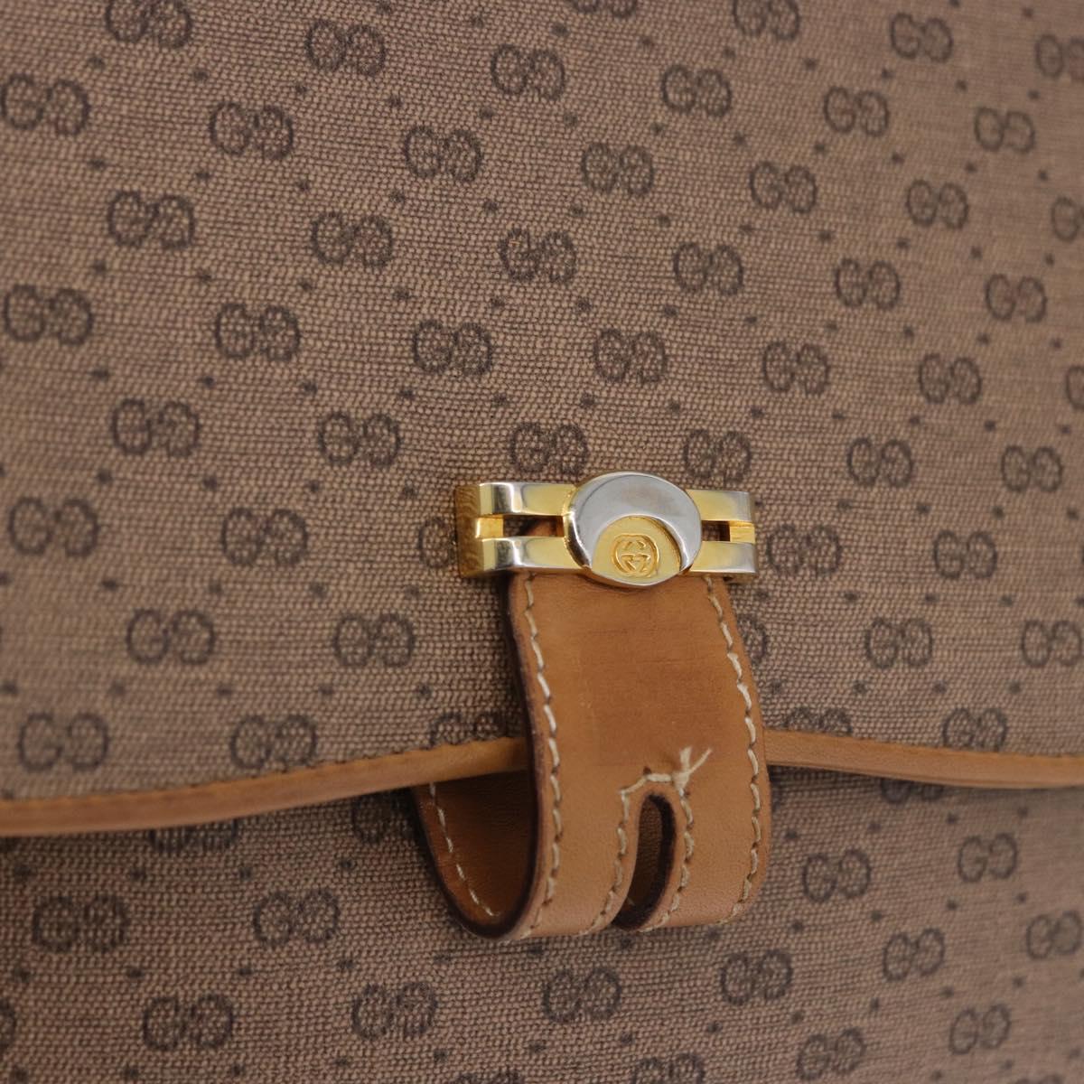 GUCCI Micro GG Supreme Shoulder Bag PVC Beige Gold 001 406 1780 Auth ka5952