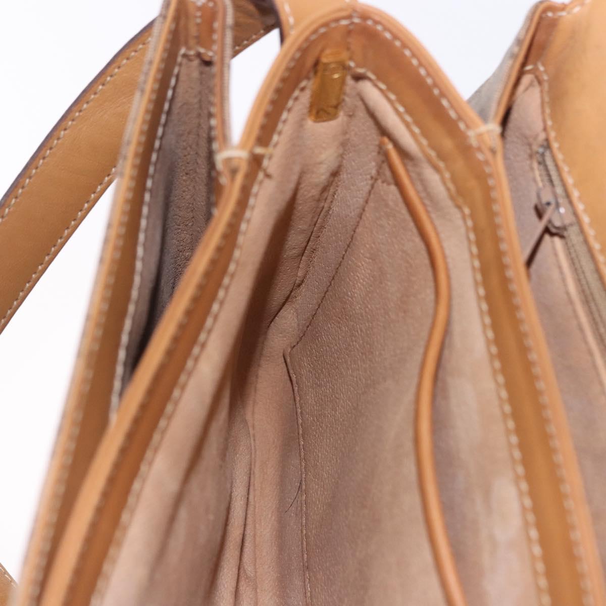 GUCCI Micro GG Supreme Shoulder Bag PVC Beige Gold 001 406 1780 Auth ka5952