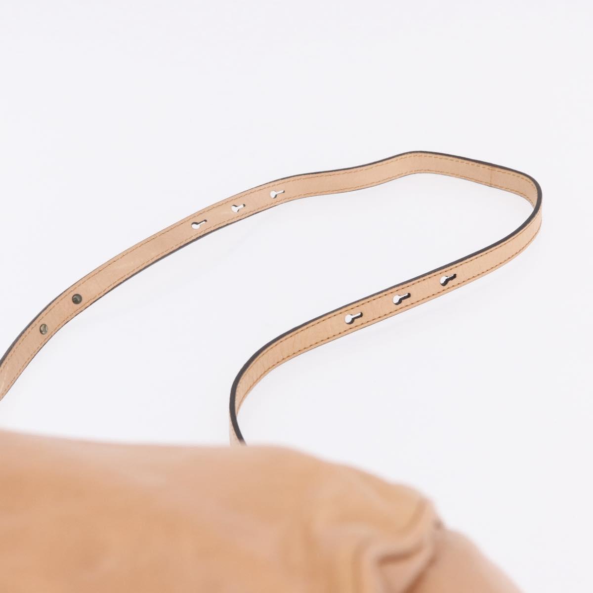 Chloe Etel Hand Bag Leather 2way Beige Gold Auth ka5954A