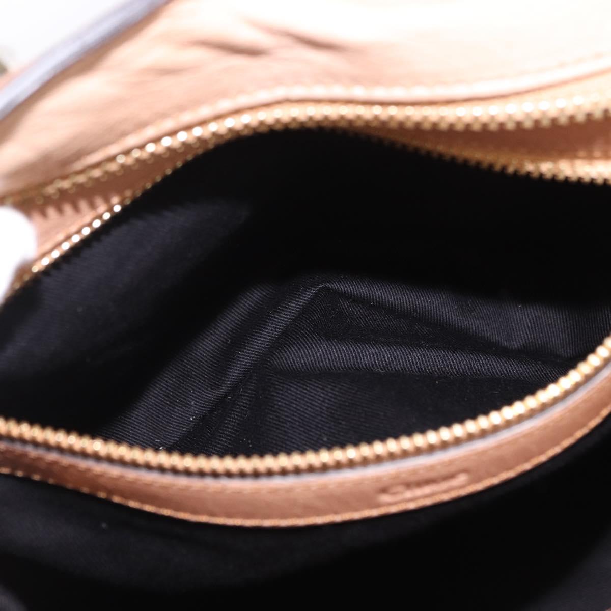 Chloe Etel Hand Bag Leather 2way Beige Gold Auth ka5954A