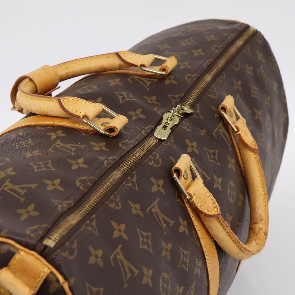 LOUIS VUITTON Monogram Keepall Bandouliere 50 Boston Bag M41416 LV Auth ka5966