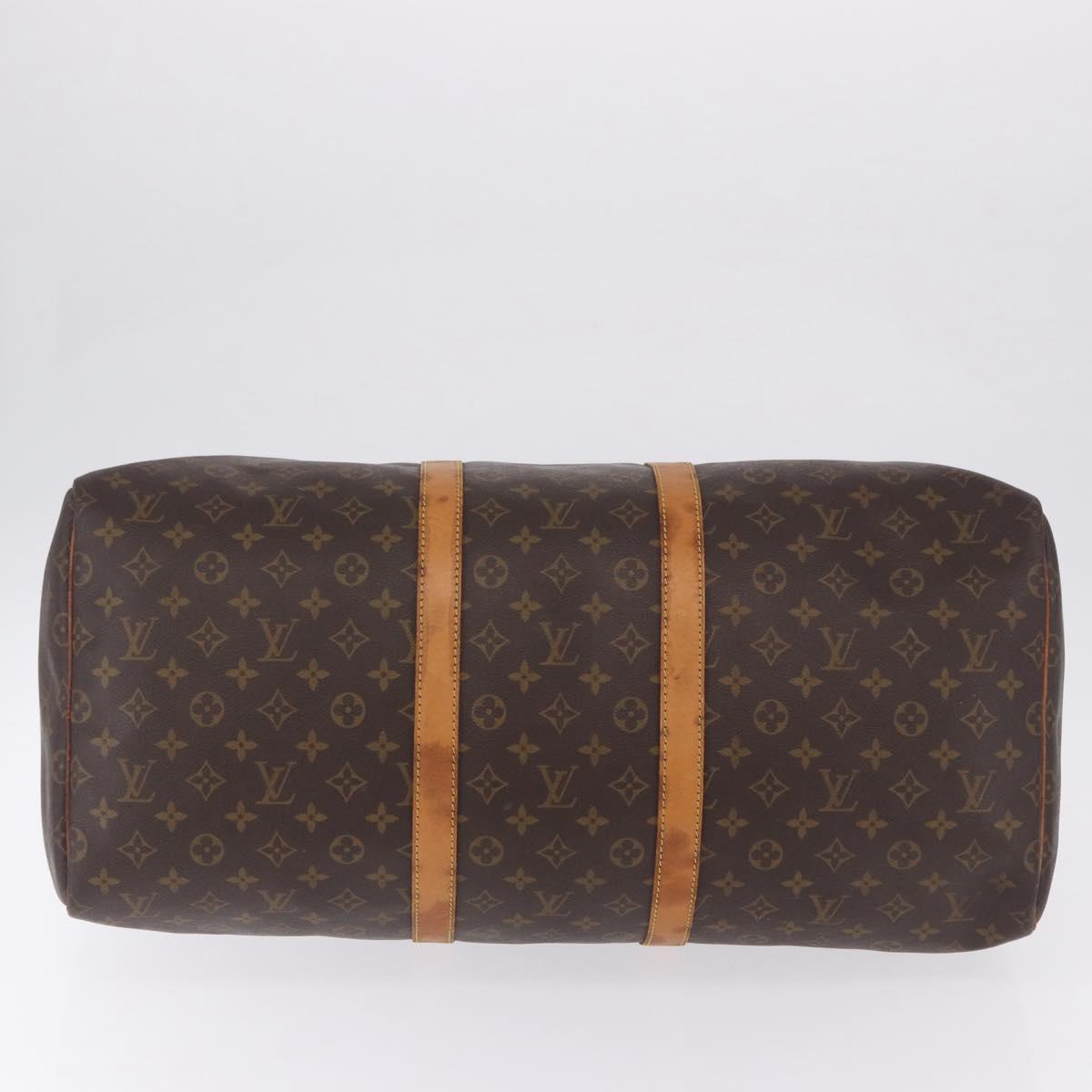 LOUIS VUITTON Monogram Keepall 55 Boston Bag M41424 LV Auth ka5967