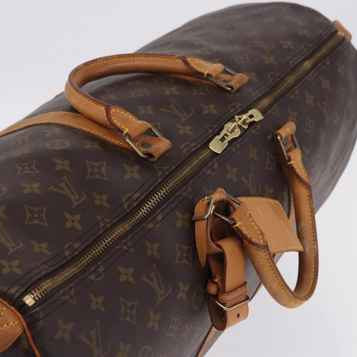 LOUIS VUITTON Monogram Keepall 55 Boston Bag M41424 LV Auth ka5967