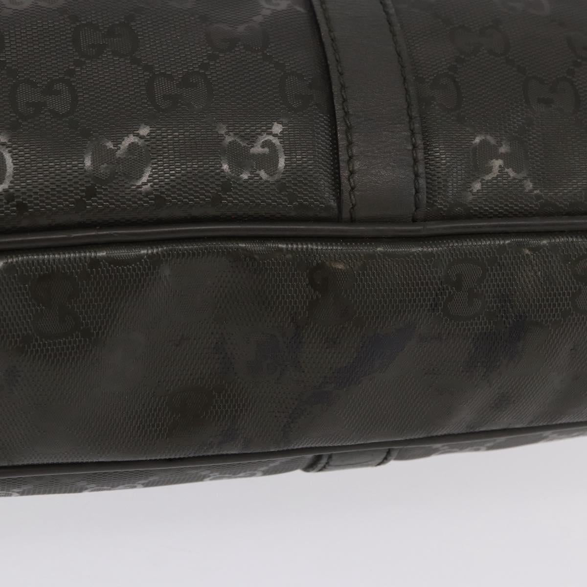 GUCCI GG Implementation Business Bag PVC Green Silver 201480 Auth ka5968