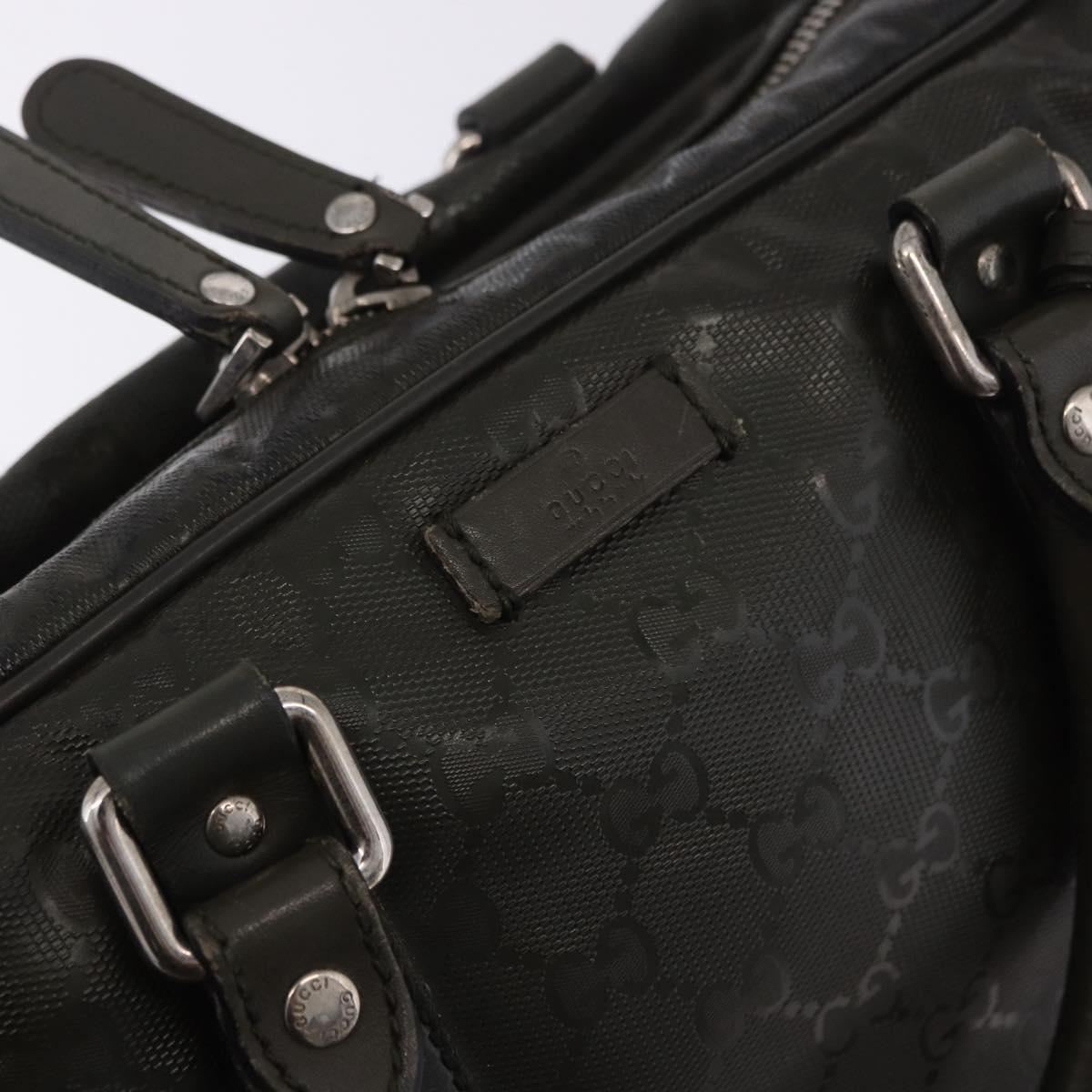 GUCCI GG Implementation Business Bag PVC Green Silver 201480 Auth ka5968