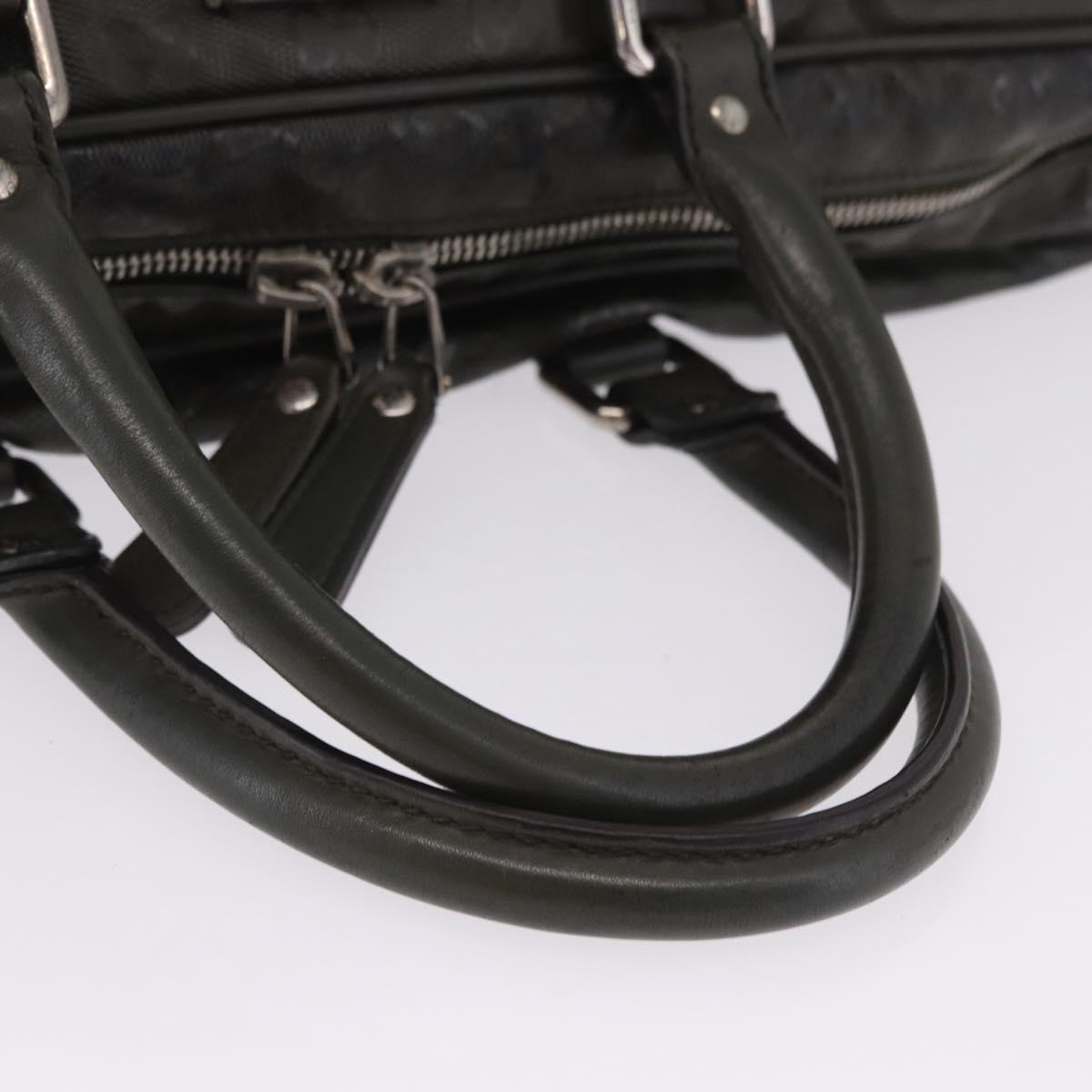 GUCCI GG Implementation Business Bag PVC Green Silver 201480 Auth ka5968