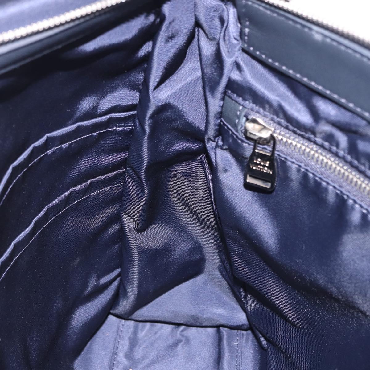 LOUIS VUITTON LV Cup V Line Cross Bag Leather Navy Silver M50443 LV Auth ka5969A