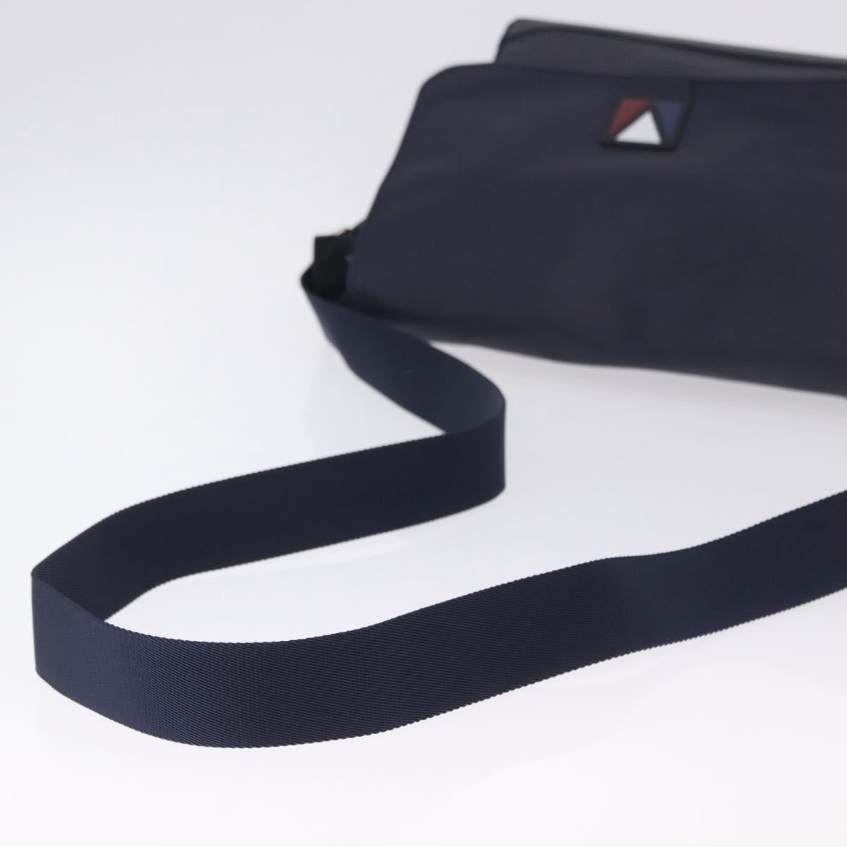 LOUIS VUITTON LV Cup V Line Cross Bag Leather Navy Silver M50443 LV Auth ka5969A