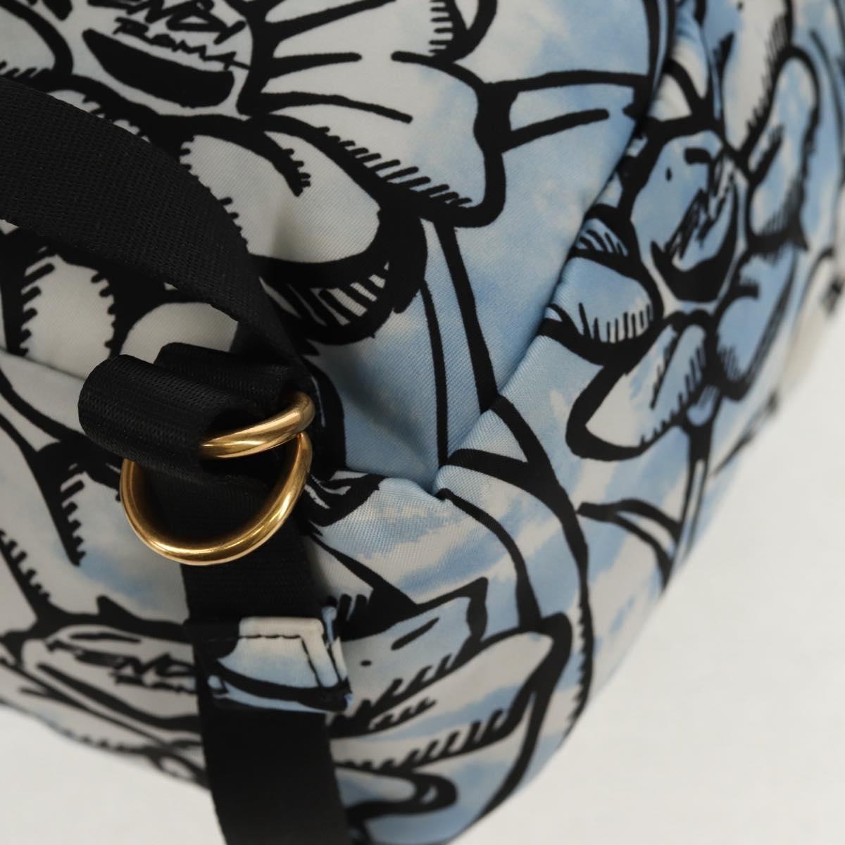 FENDI Backpack Nylon Blue Gold Auth ka596M