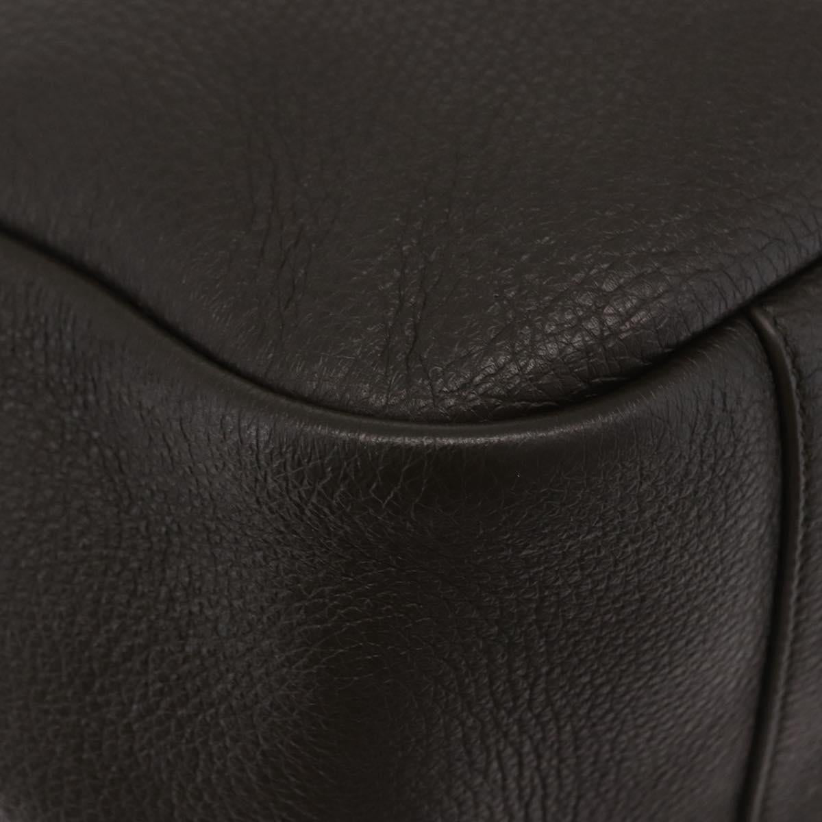 SAINT LAURENT LE 5 `A 7 BEA Tote Bag Leather Khaki Gold Auth ka5971SAM