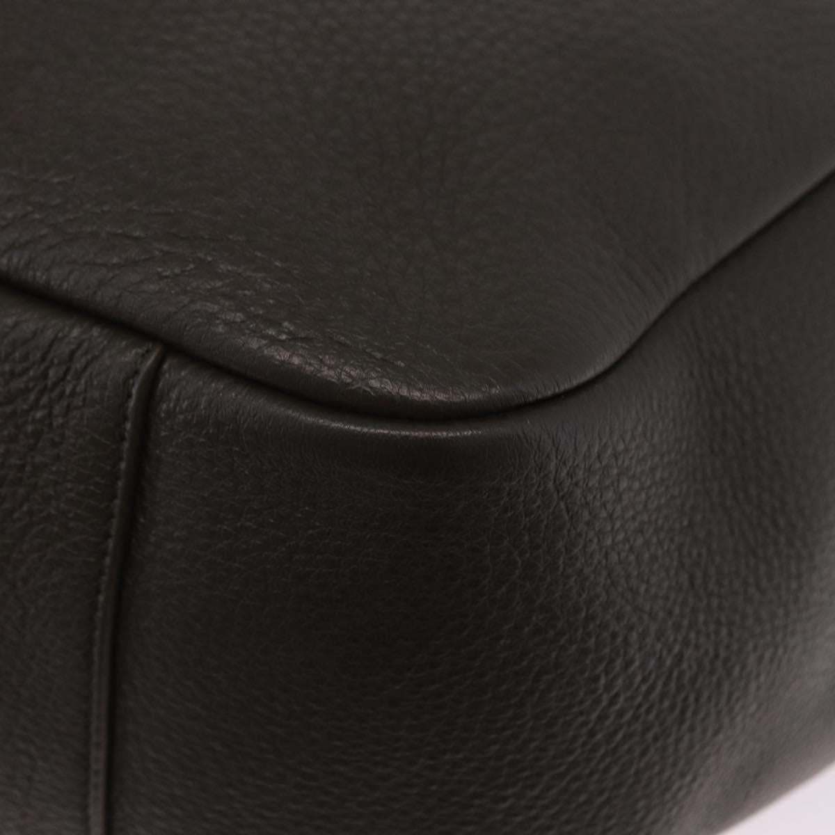 SAINT LAURENT LE 5 `A 7 BEA Tote Bag Leather Khaki Gold Auth ka5971SAM