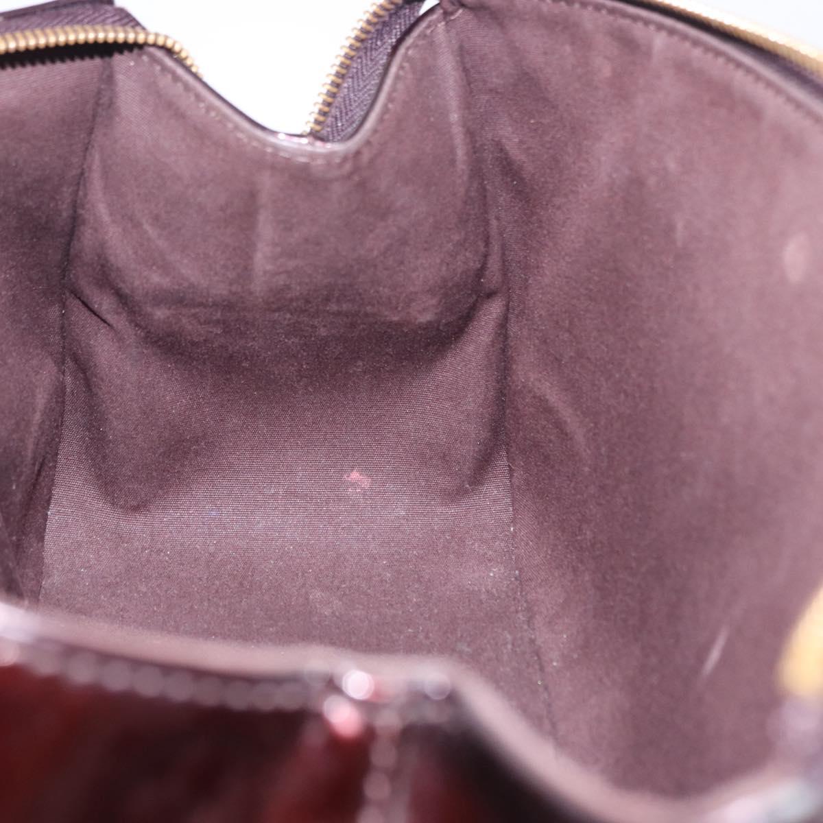 LOUIS VUITTON Monogram Vernis Rosewood Avenue Bag Amarante M93510 LV Auth ka5975