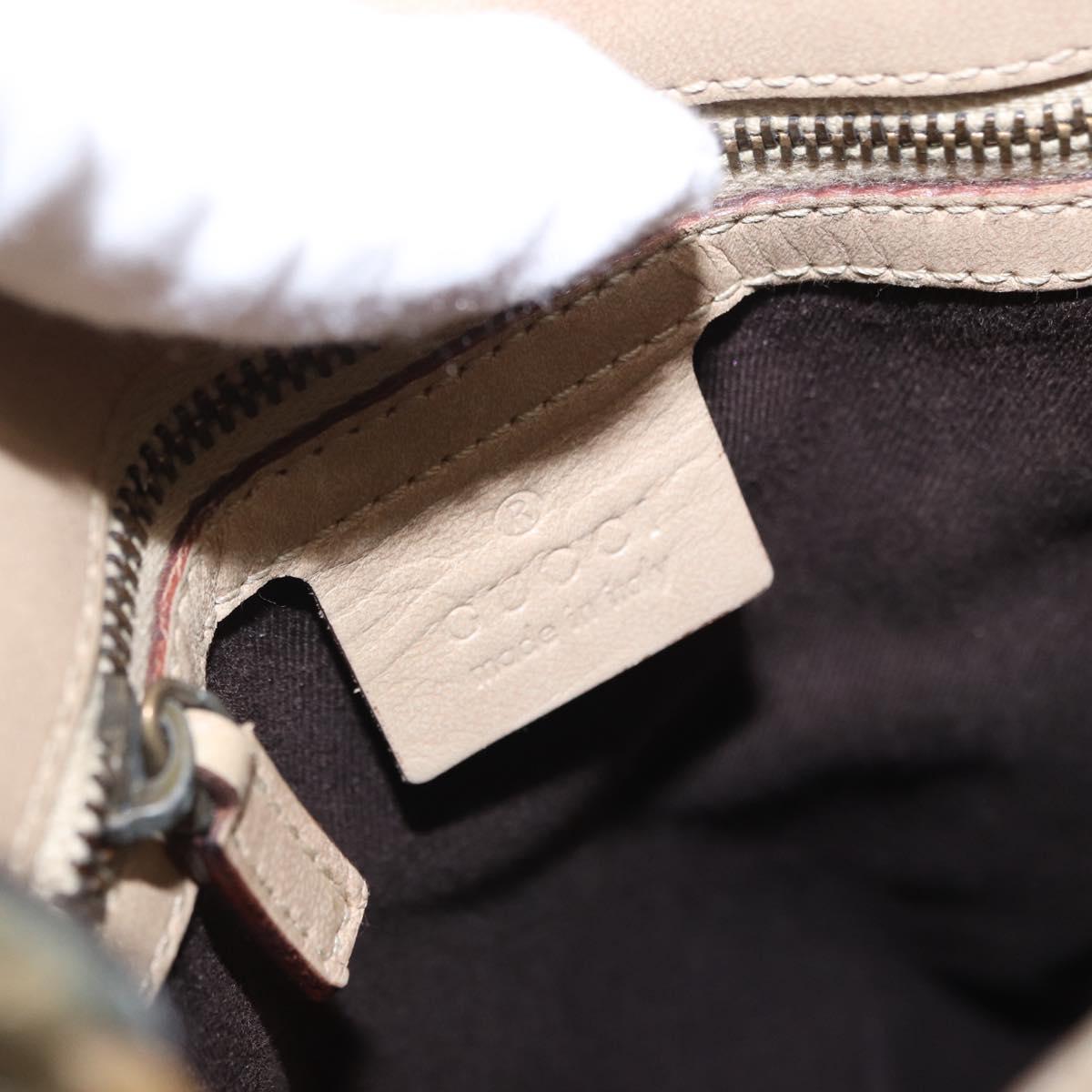 GUCCI GG Canvas Shoulder Bag Beige Gold 110292 Auth ka5987