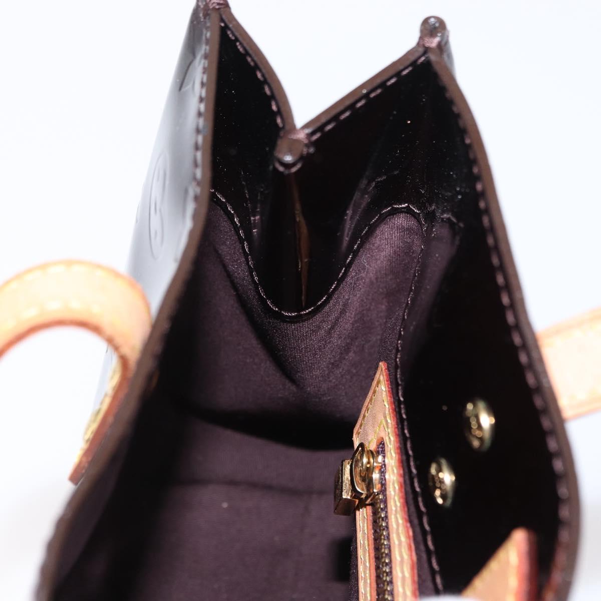 LOUIS VUITTON Monogram Vernis Reade PM Hand Bag Amarante M91993 LV Auth ka599