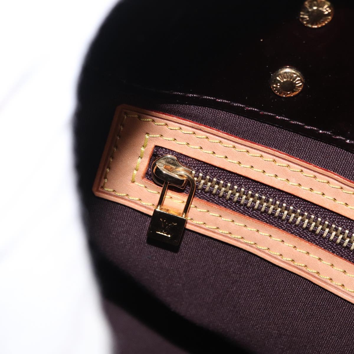 LOUIS VUITTON Monogram Vernis Reade PM Hand Bag Amarante M91993 LV Auth ka599