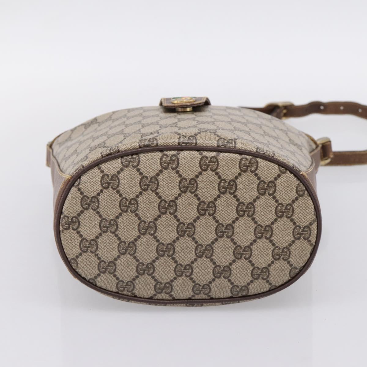 GUCCI GG Supreme Web Sherry Line Shoulder Bag PVC Beige 89 02 081 Auth ka6001