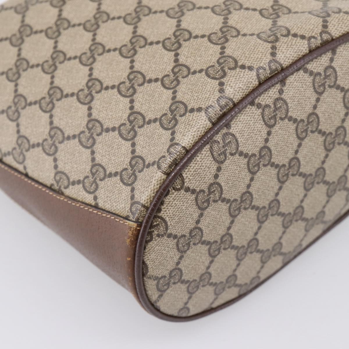 GUCCI GG Supreme Web Sherry Line Shoulder Bag PVC Beige 89 02 081 Auth ka6001
