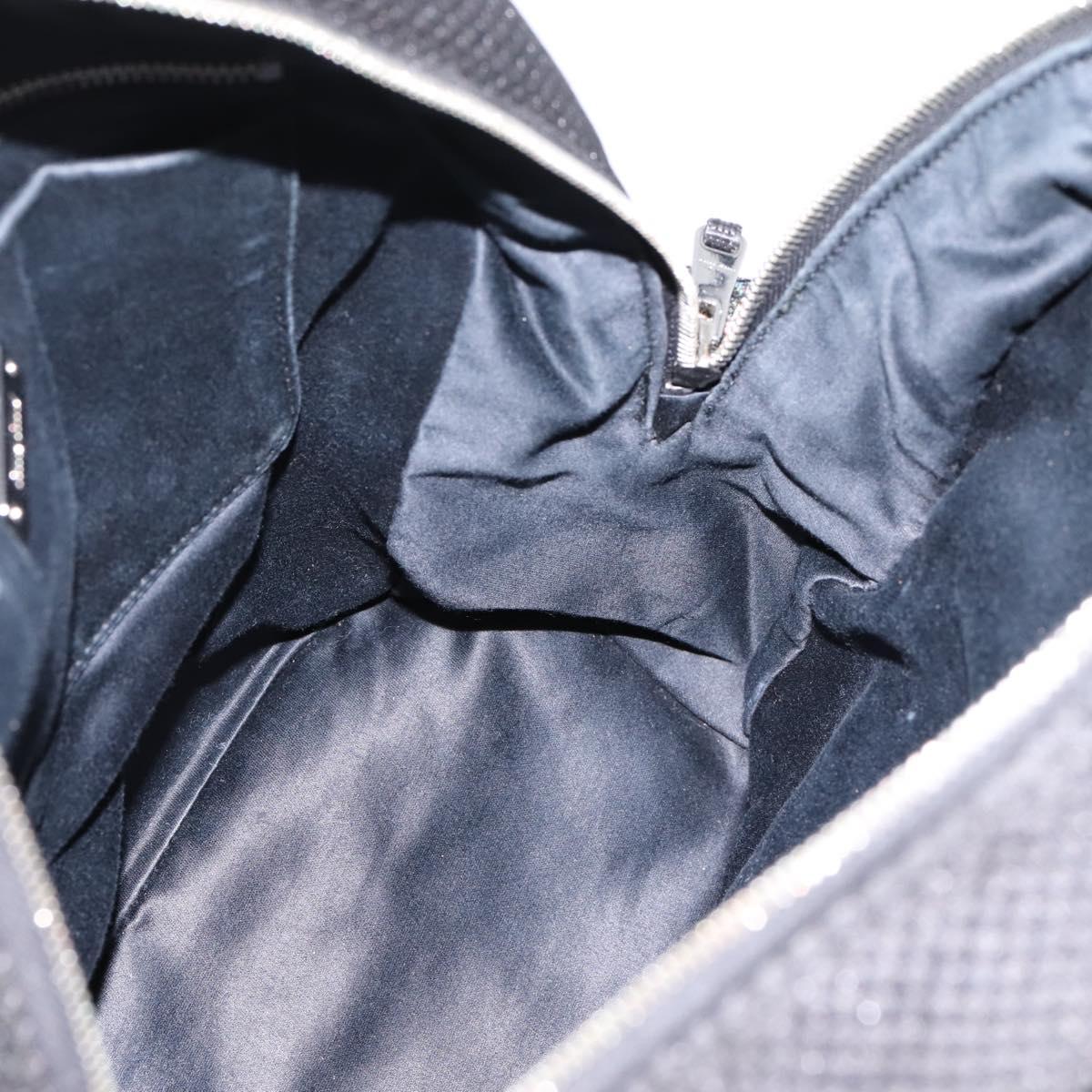 Miu Miu Backpack Canvas Black Silver Auth ka6007
