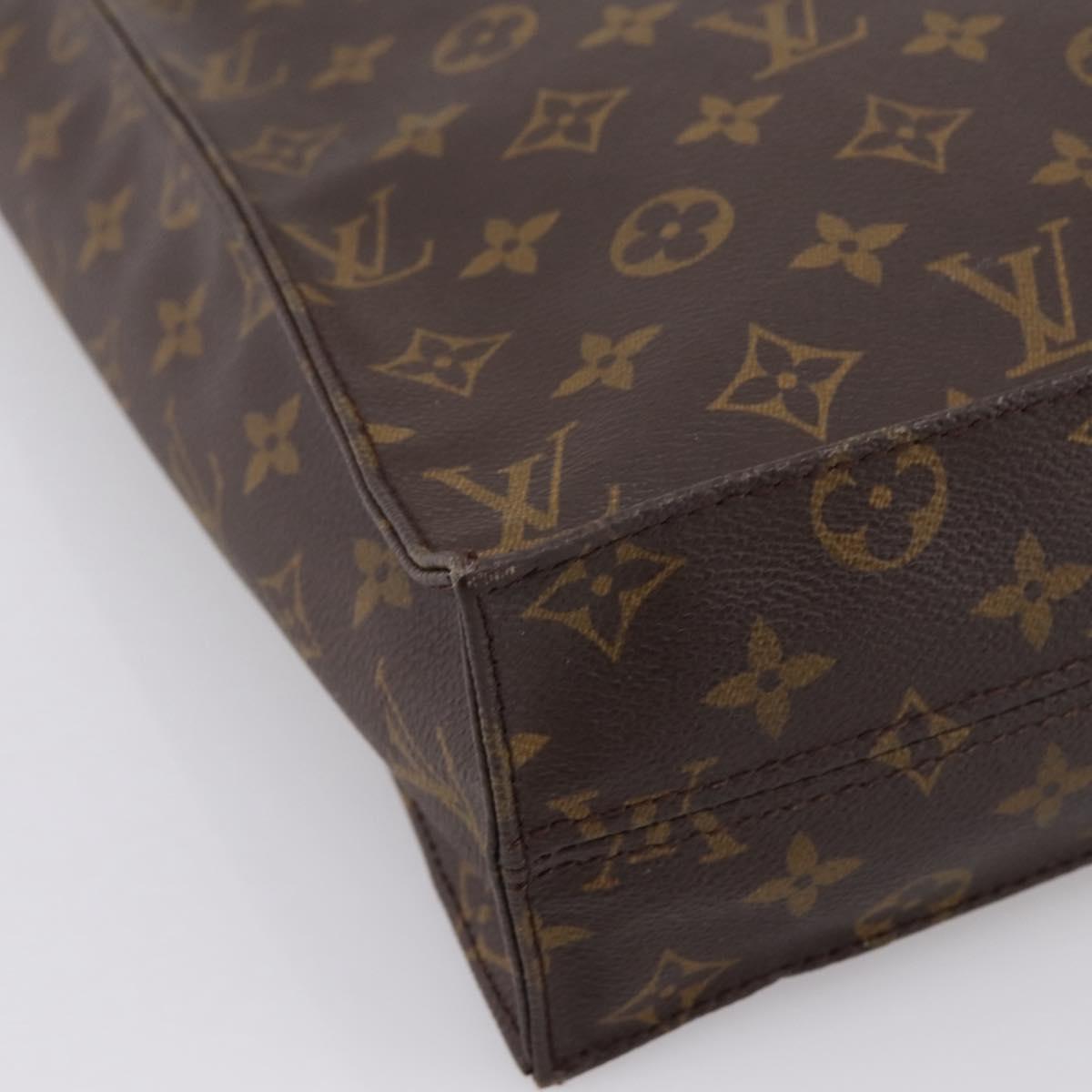 LOUIS VUITTON Monogram Sac Plat Hand Bag M51140 LV Auth ka6009
