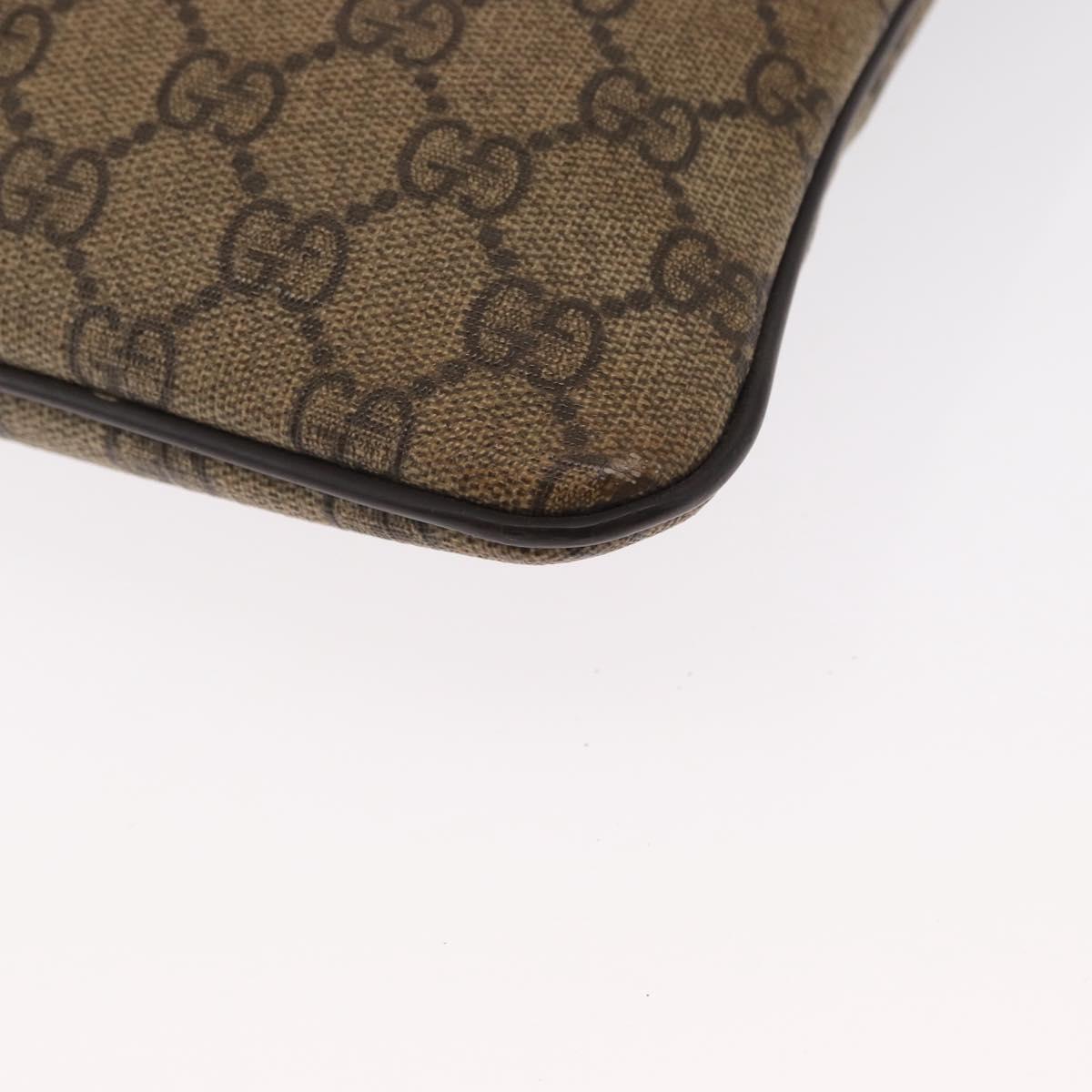 GUCCI GG Supreme Shoulder Bag PVC Beige Gold 295257 Auth ka601