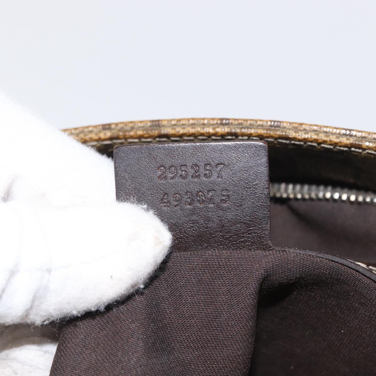 GUCCI GG Supreme Shoulder Bag PVC Beige Gold 295257 Auth ka601