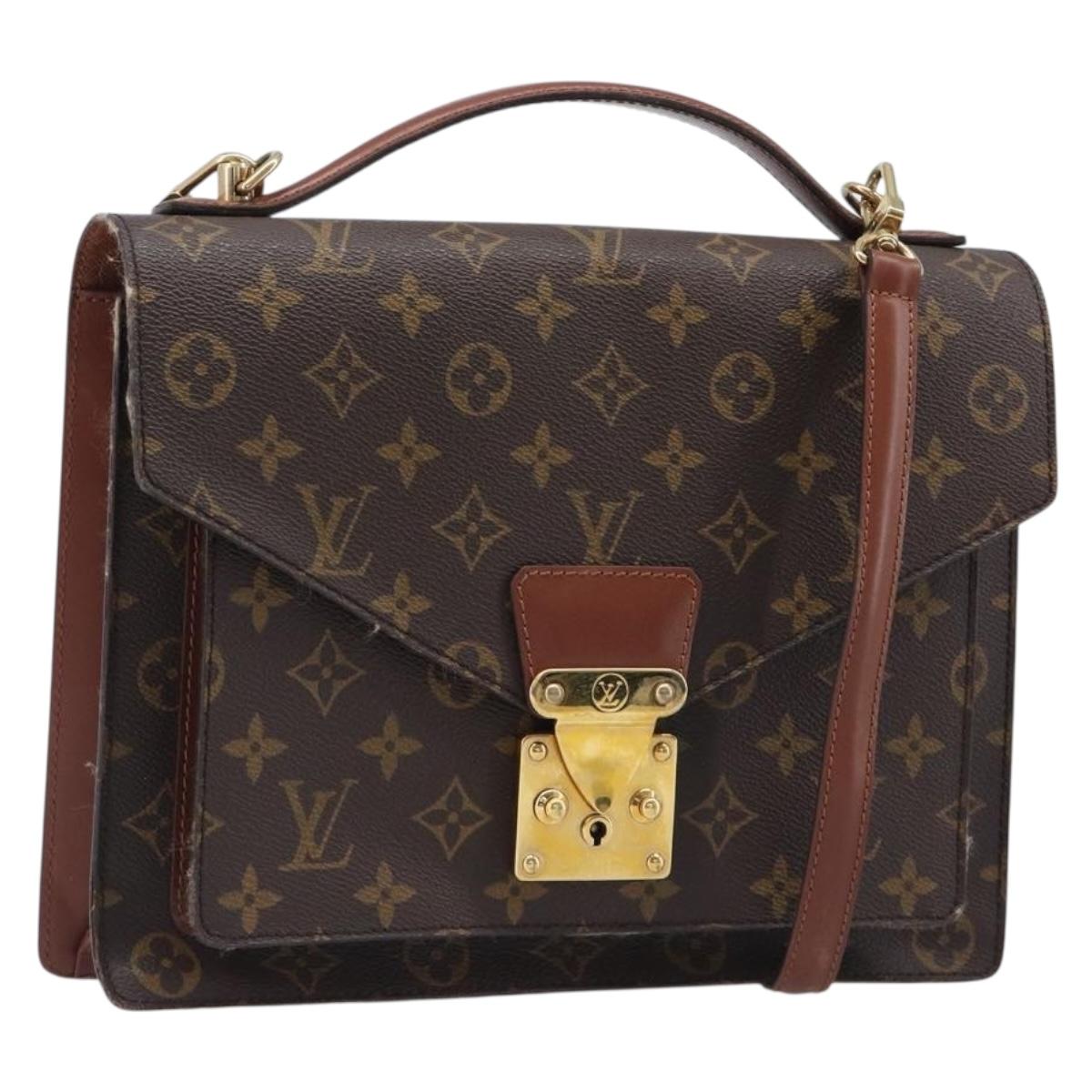 LOUIS VUITTON Monogram Monceau 28 Hand Bag M51185 LV Auth ka6012